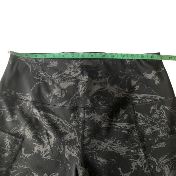 ATHLETIC WORKS DRI MORE Leggings Black and Grey Pattern Yoga Activewear Size XL - Picture 9 of 11